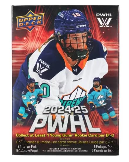 2025 Upper Deck PWHL Hockey 5-Pack Blaster Box 5 Packs Per Box, 6